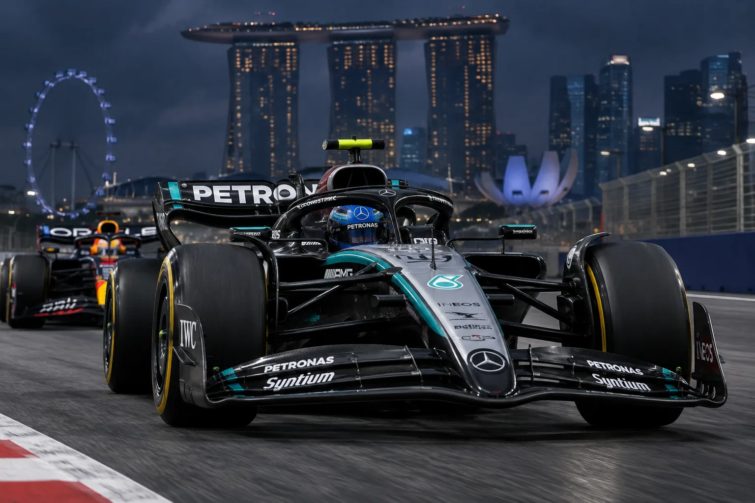 Conceptual AI-generated editorial motorsport illustration; not a documentary photograph or evidence that a pictured event, meeting or transfer occurred.